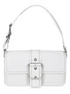 Michael Kors Colby Medium Leather Shoulder Bag In White