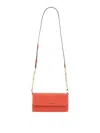Michael Kors Wallet With Adjustable Chain Shoulder Strap In Red