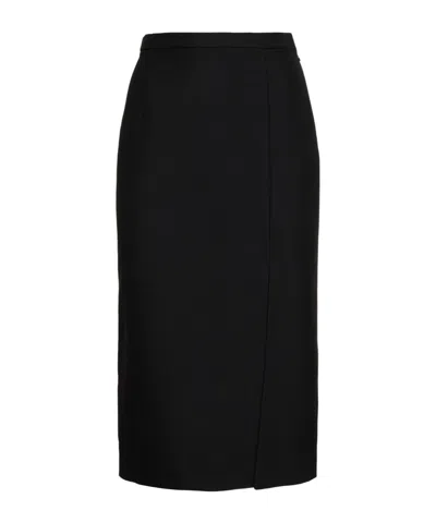 Michael Kors Side-split Skirt In Black