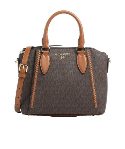 Michael Kors Sienna Medium Monogram Messenger Bag In Black
