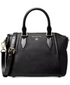 Michael Kors Sienna Medium Satchel Black Pebbled Leather Bag
