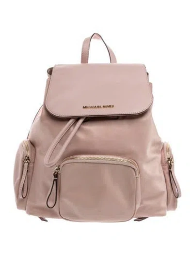 Pre-owned Michael Kors Signature Backpack In Pink