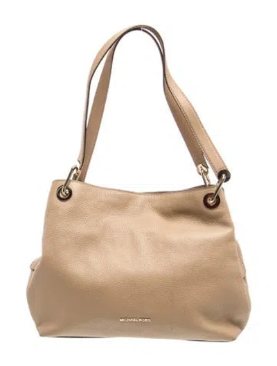 Pre-owned Michael Kors Signature Hobo In Brown