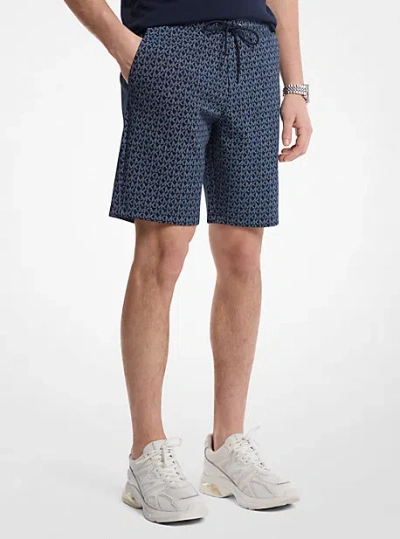 Michael Kors Signature Logo Cotton Blend Shorts