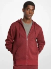 Michael Kors Signature Logo Cotton Blend Zip-up Hoodie In Red