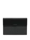 Michael Kors Signature-logo Laptop Bag In Black