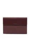 Michael Kors Signature-logo Laptop Bag In Red