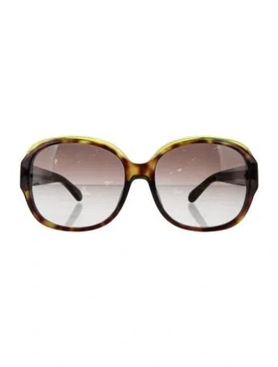 Pre-owned Michael Kors Signature Logo Oversize Sunglasses In Brown
