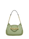 Michael Kors Signature Logo-print Small Hally Shoulder Bag In Light Sage