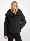 Michael Kors Signature Logo Quilted Puffer Jacket In Black