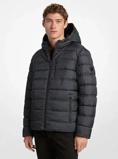 Michael Kors Signature Logo Reversible Jacket In Black