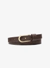 Michael Kors Signature Logo Skinny Belt In Brown