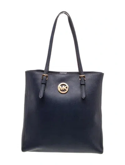 Pre-owned Michael Kors Signature Shoulder Bag In Blue