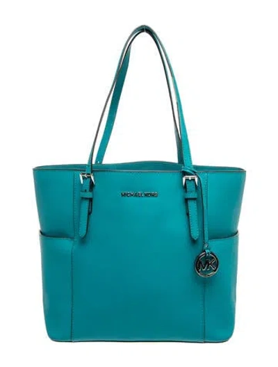 Pre-owned Michael Kors Signature Shoulder Bag In Blue