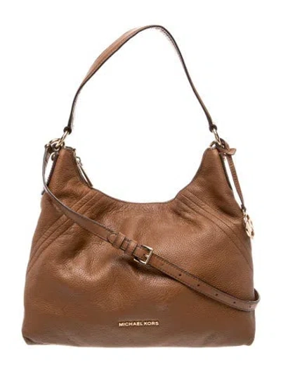 Pre-owned Michael Kors Signature Shoulder Bag In Brown