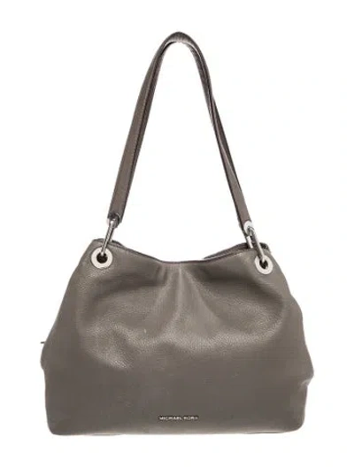 Pre-owned Michael Kors Signature Shoulder Bag In Gray