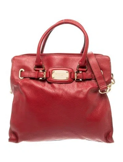 Pre-owned Michael Kors Signature Shoulder Bag In Red