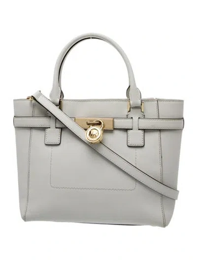 Pre-owned Michael Kors Signature Top Handle Bag In Gray