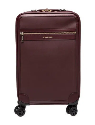 Pre-owned Michael Kors Signature Travel Trolley Suitcase Small W/ Tags In Burgundy