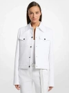 Michael Kors Silk And Cotton Piqué Jacket In White