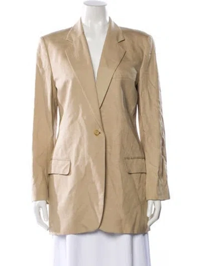 Pre-owned Michael Kors Silk Blazer In Neutral