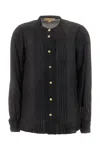 Michael Kors Ruffled Buttoned Shirt In Black