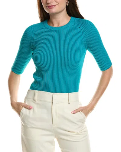 Michael Kors Silk-blend Elbow Shirt In Blue