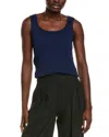 Michael Kors Collection Silk-blend Tank Top In Blue