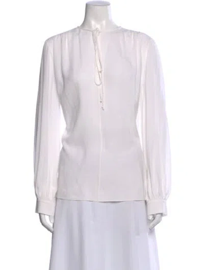 Pre-owned Michael Kors Silk Blouse In Neutral