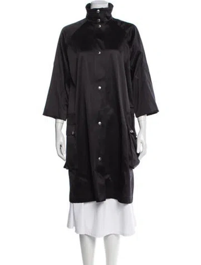 Pre-owned Michael Kors Silk Coat In Gray