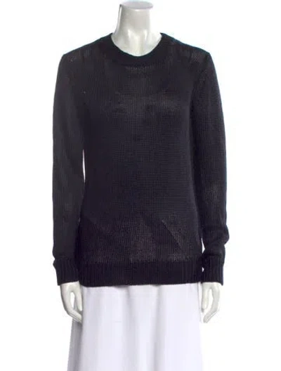 Pre-owned Michael Kors Silk Crew Neck Sweater In Blue