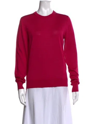 Pre-owned Michael Kors Silk Crew Neck Sweater In Pink
