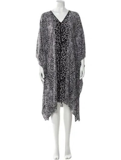 Pre-owned Michael Kors Silk Knee-length Dress In Black