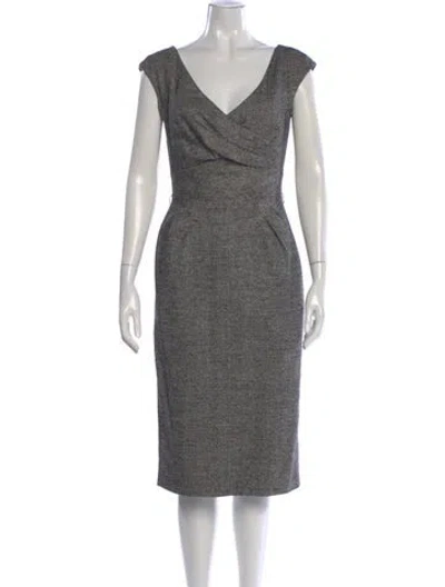 Pre-owned Michael Kors Silk Knee-length Dress In Black