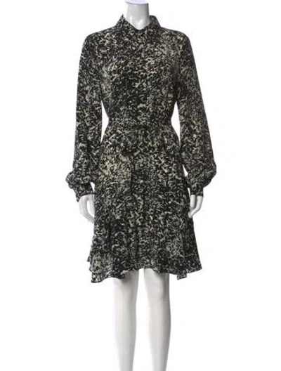 Pre-owned Michael Kors Silk Knee-length Dress In Black