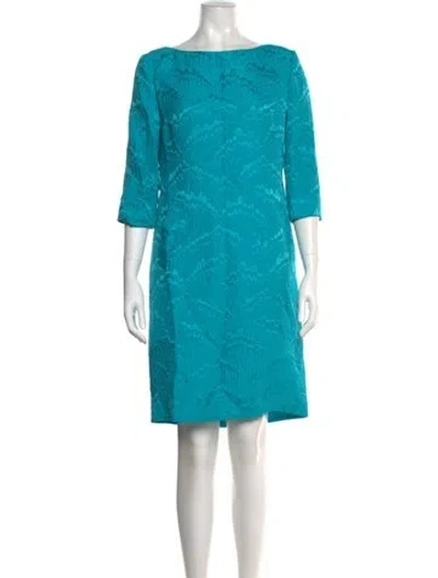 Pre-owned Michael Kors Silk Knee-length Dress In Blue