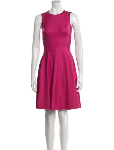 Pre-owned Michael Kors Silk Knee-length Dress In Pink