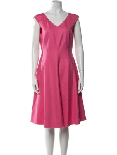 Pre-owned Michael Kors Silk Knee-length Dress In Pink