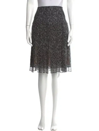 Pre-owned Michael Kors Silk Knee-length Skirt In Black