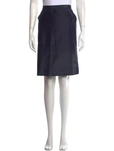 Pre-owned Michael Kors Silk Knee-length Skirt In Blue