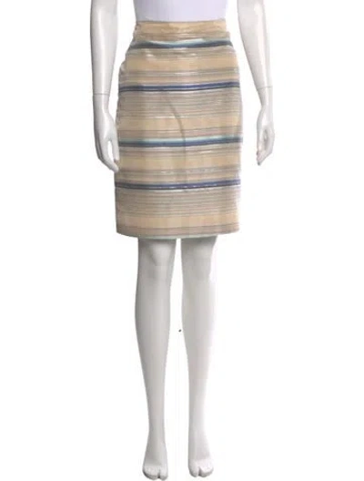 Pre-owned Michael Kors Silk Knee-length Skirt In Neutral