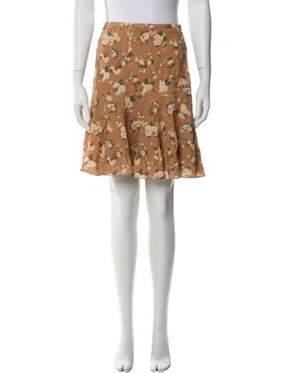 Pre-owned Michael Kors Silk Knee-length Skirt In Neutral