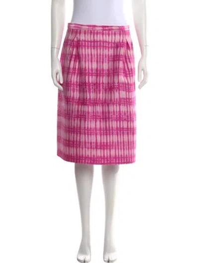 Pre-owned Michael Kors Silk Knee-length Skirt In Pink