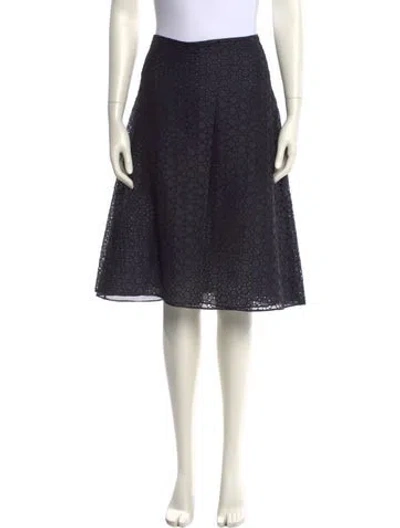 Pre-owned Michael Kors Silk Knee-length Skirt In Purple