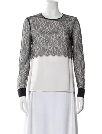 Pre-owned Michael Kors Silk Lace Pattern Blouse In Multi