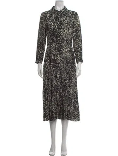 Pre-owned Michael Kors Silk Long Dress In Black