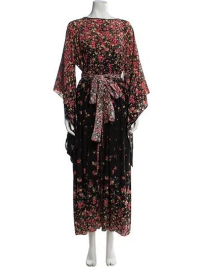 Pre-owned Michael Kors Silk Long Dress In Multi