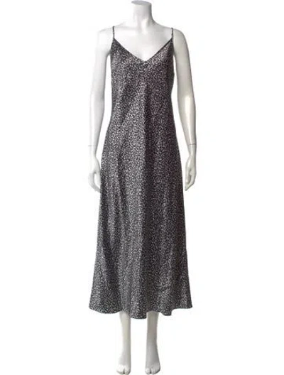 Pre-owned Michael Kors Silk Long Dress W/ Tags In Black