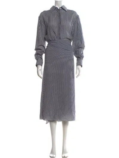 Pre-owned Michael Kors Silk Long Dress W/ Tags In Black