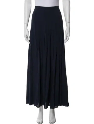 Pre-owned Michael Kors Silk Long Skirt In Blue